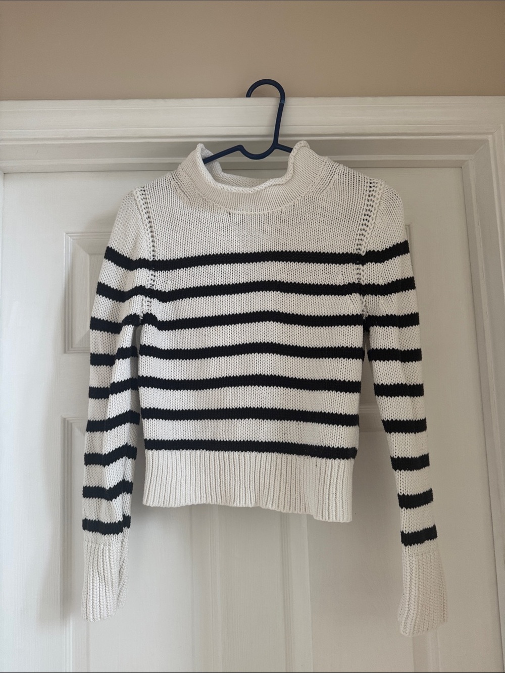 J. Crew Striped Rollneck Sweater
